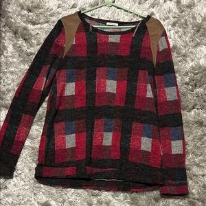 12 Pm By Mon Ami Red Plaid Long Sleeve Top